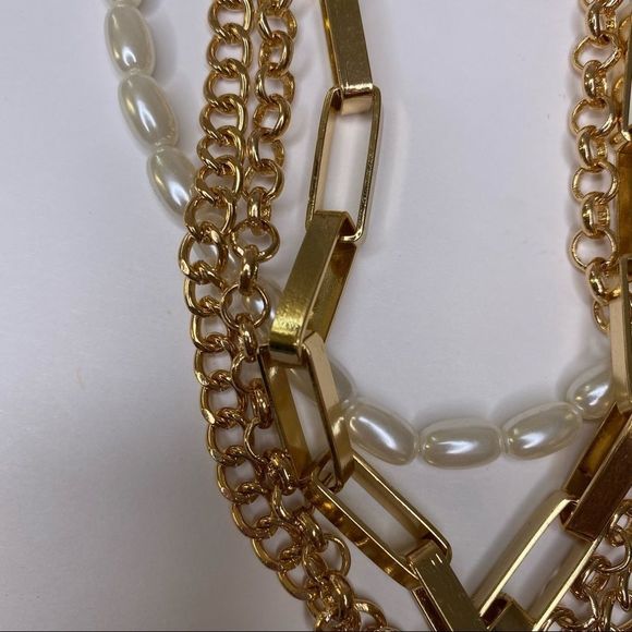 Steve Madden multi layer gold necklace NWT - Picture 5 of 7